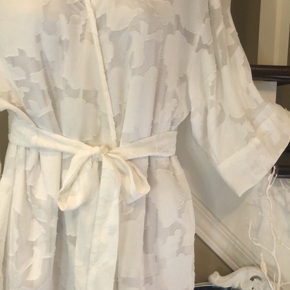 Beautiful White Sheer Kimono - Picture 7 of 11